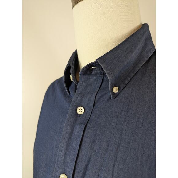 Ralph Lauren Mens L Shirt 16.5 Blue Button Down New Regular Fit Long Sleeve NWT - Picture 5 of 14